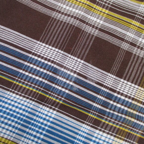 True Religion Shirt Mens 3XL Brown Blue Plaid Pearl Snap Button Western Pockets - Picture 5 of 11